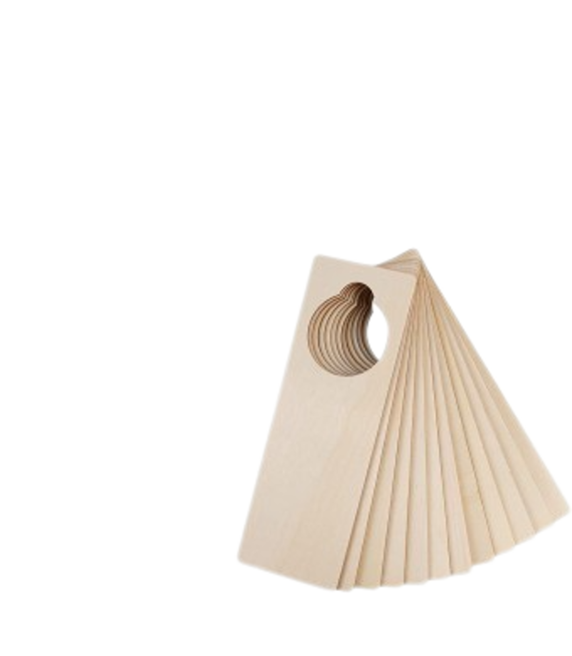 Unfinished Wood Door Hanger Blank – DIY Paintable Wooden Door Sign Craft – Smooth Natural Wood Plaque 1Pc